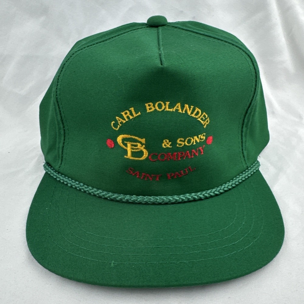 Vintage 90s Carl Bolander Sons Construction Demolition Rope Snapback Hat